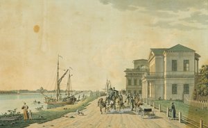 Det keiserlige palass i Tauride og omegn, St. Petersburg, 1799 (gravering med wc)